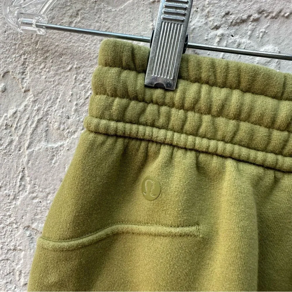 LULULEMON‎ Sweatpants Women 0 Loungeful High-Rise Wide Leg Crop Bronze Green 22”